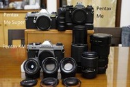 剛保養Pentax Me Super Me,KM經典底片機加購28mm 55mm人像28-135mm旅遊 80-200