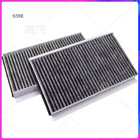 NR-2Pcs Cabin Air Filter 64319171858 For-BMW 5 6 E60 E61 E63 E64 520D 523I 525I 530D 535D 545I 550I 