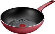 Tefal Daily Expert Red Non-Stick Wok, 28cm, C2891902, Fixed Handle Aluminium, Titanium Non-Stick Coating, Thermo Signal ™ Technology for Easier Cooking, Suitable for All Cooktops, Oven Safe