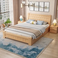 【SG Sellers】Solid Wooden Bed Frame Bed Frame With Mattress Storage Bed Frame Single/Queen/King Bed Frame