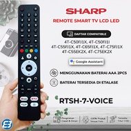 Remote RC2101 Google TV Sharp 4K 4T-C50FJ1X 4T-C55FJ1X 4T-C65FJ1X 4T-C75FJ1X
