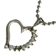 Agatha Aga ATHA Necklace clear Silver heart Direct from Japan Secondhand