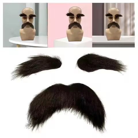 New Eyebrows Kits Props Decoration Fake Mustache Set Facial Hair For Club Activities Masquerade Cost