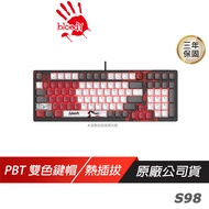 Bloody 血手幽靈 S98 機械鍵盤 永劫無間 限量版 紅軸 熱插拔 PBT雙色鍵帽 有線鍵盤 電競鍵盤 遊戲鍵盤 機械式鍵盤