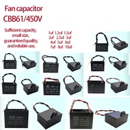 ((Dual Wire) Fan Capacitor/Capacity 450V/CBB61 1UF 1.2UF 1.5UF 2UF 2.5UF 3UF 4UF 5UF 6UF 7UF 8UF 10U