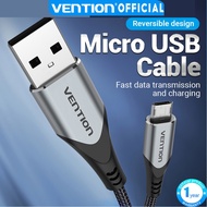 Vention Micro USB Cable Reversible Interface 3A Fast Charging High Speed 480Mbps Nylon Braided USB C