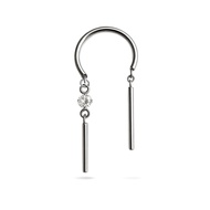 CZ Chime Threader Titanium Earring (1ชิ้น)