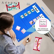 [Adepe] Routine Pocket Chart Kids Visual Schedule Reusable Educational Toys Behavioral