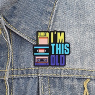 I’M THIS OLD 80’s Retro Music Tape UV Brooch Fashion Clothing Accessories Backpack Badge Jewelry Gif