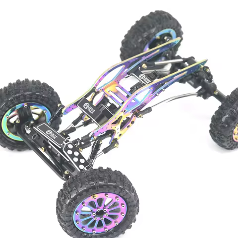 Hot Team Titanium LCG Chassis Frame with Chassis Links & Driveshaft & Hanger Beam and Brass Skid Pla
