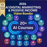 2026 AI Digital Marketing Video Course Bundle: Passive Income, ChatGPT, Claude (PLR)