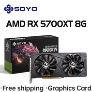 SOYO AMD Radeon RX5700XT 8GB Gaming Graphics Card GDDR6 Memory 256Bit Pciex16 4.0 For Desktop Comput