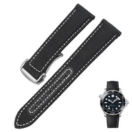 Substitute Omega Tissot Panerai IWC Meidu Langqin Retro Crazy Horse Leather Watch Strap Genuine Leather Butterfly Buckle Male