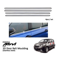 PERODUA MYVI OLD 2005 -2010 door lining chrome / door belt moulding / Lining chrome tingkap / sporty