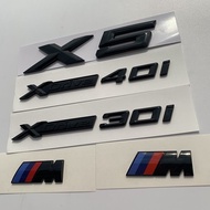 Suitable for BMW X5 Wordmark Rear Logo XDrive30i Modified 40i Displacement Logo Sticker Black M WNOY