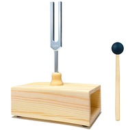 528Hz Tuning Fork with Resonance Box with Resonance Box Wood + Aluminum Alloy Perfect for SPA Aromat
