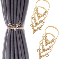 Aluminum Alloy Fixed Antlers Curtain Buckle Metal Electroplating Curtain Accessories Silver Leaf Cur