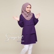 【ready stock】 Baju Blaus Muslimah - Blouse Semperit by Elle Zahra