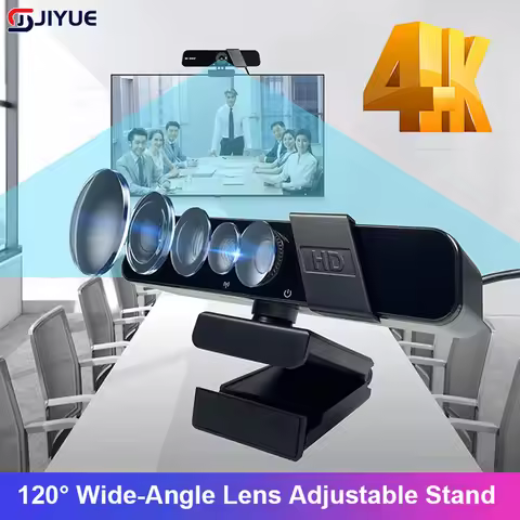 120° Wide-Angle Lens 1080P 2K 4K HD USB PC Webcam For Online Class, Exam, Video Conference, Plug & P