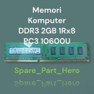 2GB DDR3 1Rx8 PC3 10600U Computer Memory