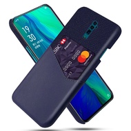 For OPPO Reno 10X Zoom Reno A Reno Ace 2 With Card Slot Wallet Case Slim PU Leather Soft Fabric Splicing Hybrid Cover