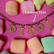 1 chiếc Dây chuyền chữ cái tên Rapper Punk Hip-Hop Street Y2K tùy chỉnh bằng thép không gỉ có mặt dâ