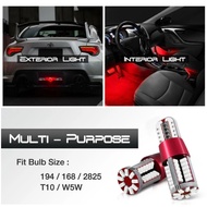 T10 LED Car Bulb Head Light Roof Dome Number Plate Light 54SMD LED 2pc Mentol LED T10 Kereta Motor