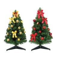 12004-7 Christmas Pine Tree Size 2 Feet With Decoration Gold And Red Decorations