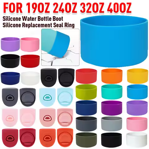 Silicone Water Bottle Boot For Owala 24oz 32oz 40oz Anti-Slip Protective Sleeve Bottom Bumper Bottle