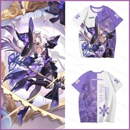 Sy3 Honkai Star Rail Herta Cosplay Summer Short Sleeve T-Shirt
