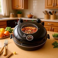 110V Volt Multi-Function Pizza Stove Electric Cake Pan Household Timing Temperature Adjustment Pizza