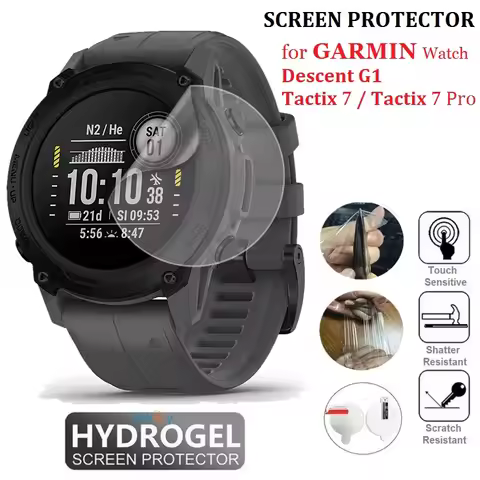 10PCS TPU Hydrogel Screen Protector for Garmin Descent G1 / Tactix 7 Pro / Tactix 7 Smart Watch HD C