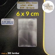 Terlaris! Plastik Mika Cover Kartu eToll / ATM / KTP / ID CARD Uk. 6x9