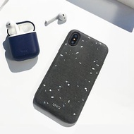 iPhone XS Max Element手工貝殼混水泥手機殼-暗灰