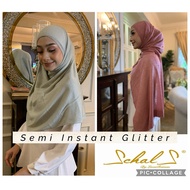 SCHALS - Tudung Knitted Semi Instant Shawl Glitter