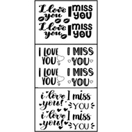 STICKER BALLOON I LOVE YOU/ I MISS YOU - A4 SIZE