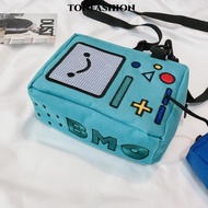 TONFASHION Crossbody Bag, Adventure Time Cartoon Anime Small Bags, Funny Soft Canvas BMO Robot Shoul
