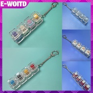 E-WOITD 4Keys Key Switch Keychain Shaft Tester LED Fidget Button Keycap Toys Mechanical Keyboard Axi