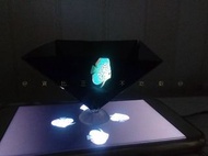 3D全息投影組 全息金字塔 附吸盤 三角金字塔成像 裸視3D 金字塔手機投影 科技小制作 手機平板皆可 科學實驗