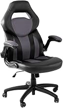Iris Plaza LSC-580 7160200F Gaming Chair, Office Chair, Desk Chair, Racing Chair, Gaming Chair, Computer Chair, High Back, Lower Back Pain, Armrests, Height Adjustment, Black, 27.6 x 26.2 x 45.3 -