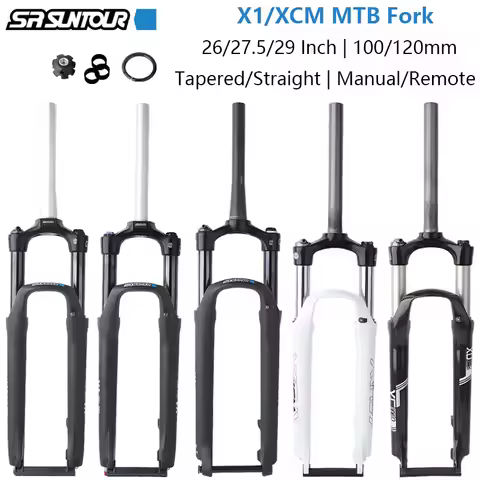SUNTOUR X1 XCM Mountain Bike Fork 26/27.5/29 Inch QR/BOOST Oil Spring Fork Air Pressure Fork MTB Sus