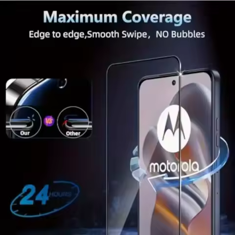 2Pcs Full Coverage Tempered Glass for Motorola Edge 50 Neo 30 40 60 Pro Edge 60 Fusion 9H Hardness P