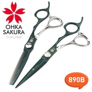 OHKA SAKURA กรรไกรตัดผมซากุระขนาด6นิ้ว 1คู่ ️ แถมฟรีกระเป๋า และอุปกรณ์เสริม ️
