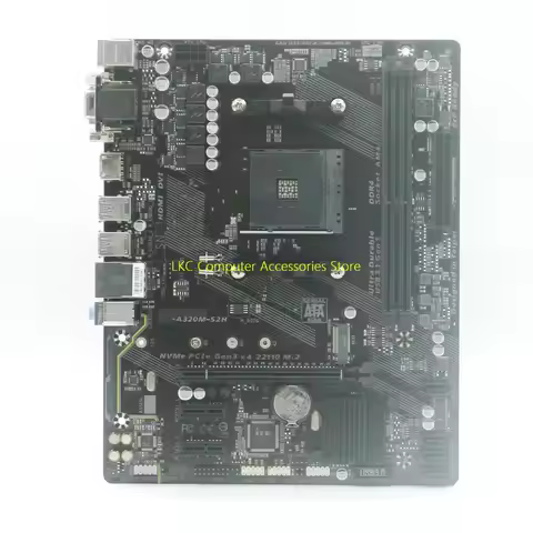 For GIGABYTE GA-A320M-S2H Motherboard AMD A320 DDR4 HDMI DVI-D Supports Ryzen 3800 5600 Used Motherb