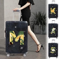 pelindung koper Luggage Cover Elastic protective cover 18-32 inch Suitcase Case Print Floral Series 