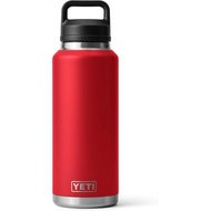 YETI Rambler 46 oz Bottle, Leakproof, Vacuum Insulated, Stainless Steel with Chug Cap, Rescue Red