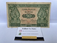 Uang Kuno Indonesia 50 rupiah 1952 seri Budaya ASLI no. seri OSQ068043