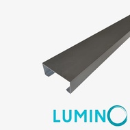 aluminium profile open back polos kusen 4 inch lumino