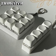 YUMEIREN Fidget Keychain, Keycap Relief Stress Finger Keyboard Cap,  Keys Button DIY Keyboard 4/9Key