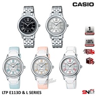 Casio LTP-E113D LTP-E113L Quartz Analog Women's Watch Jam Tangan Perempuan